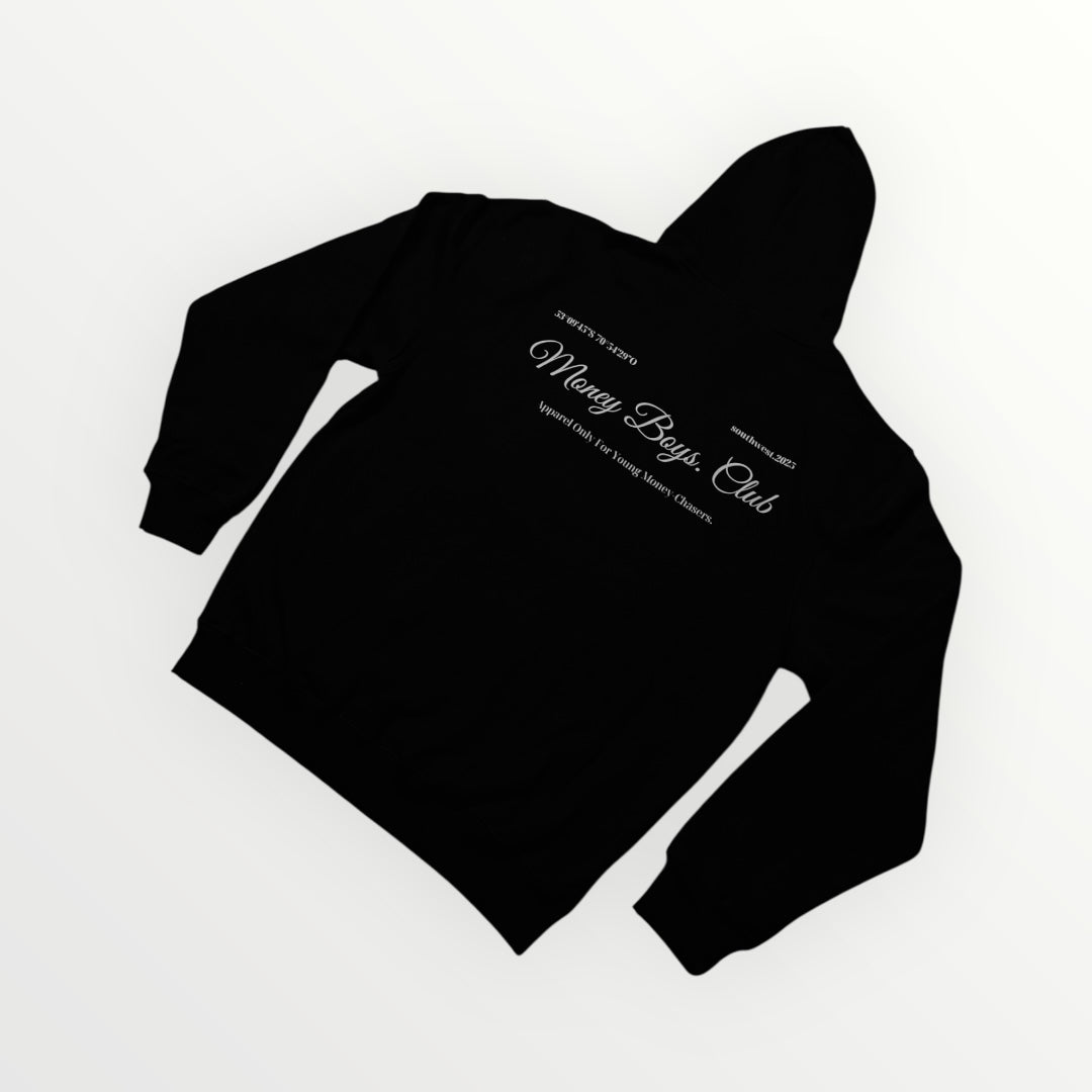 HOODIE BLACK-Money Boys Club